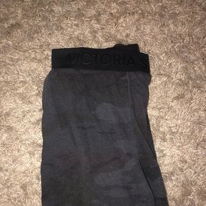 Dark gray and black Camo pants,size medium,brand is Victoria secret